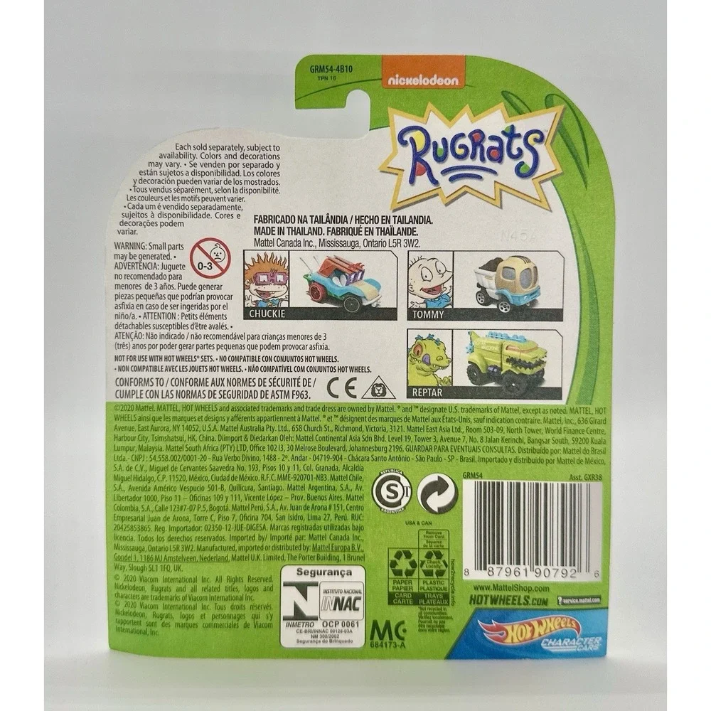 Hot Wheels Rugrats Reptar Lot Character Car & Premium Real Riders Nickelodeon